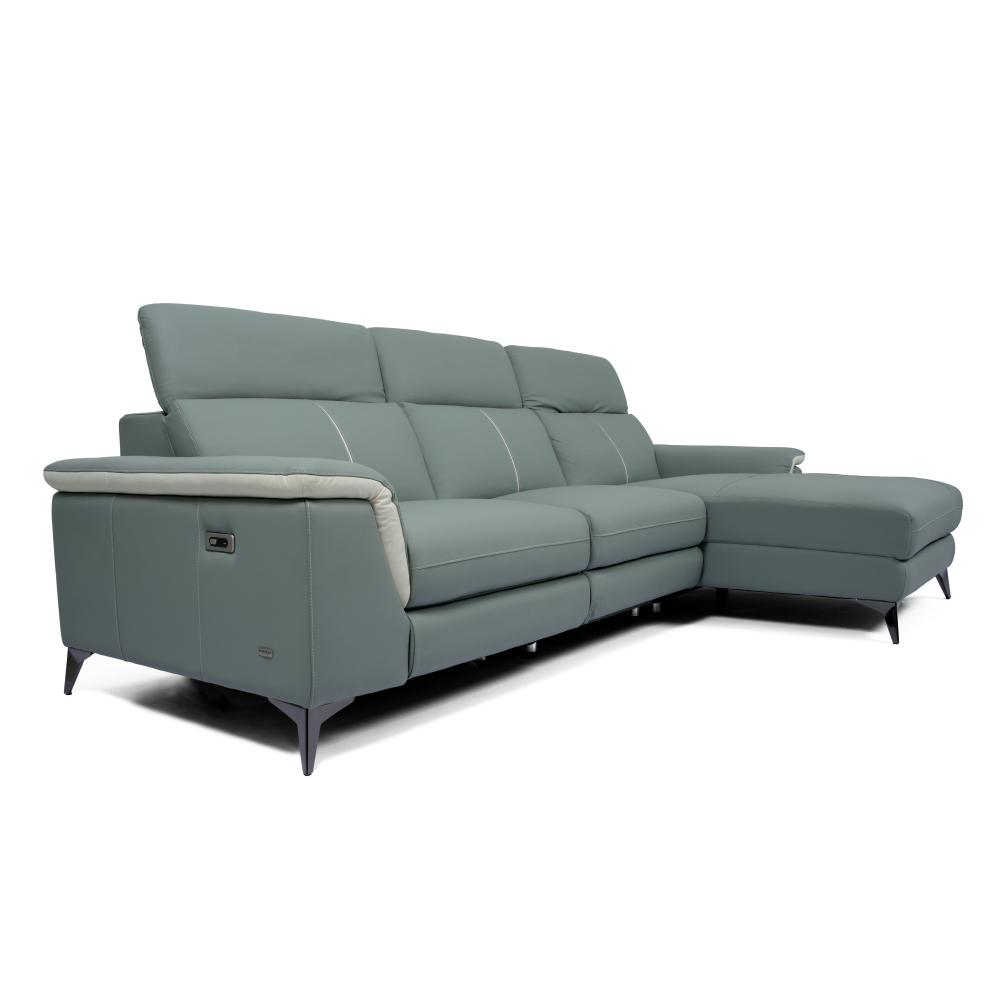 Piper 四座全真皮左貴妃電動功能梳化