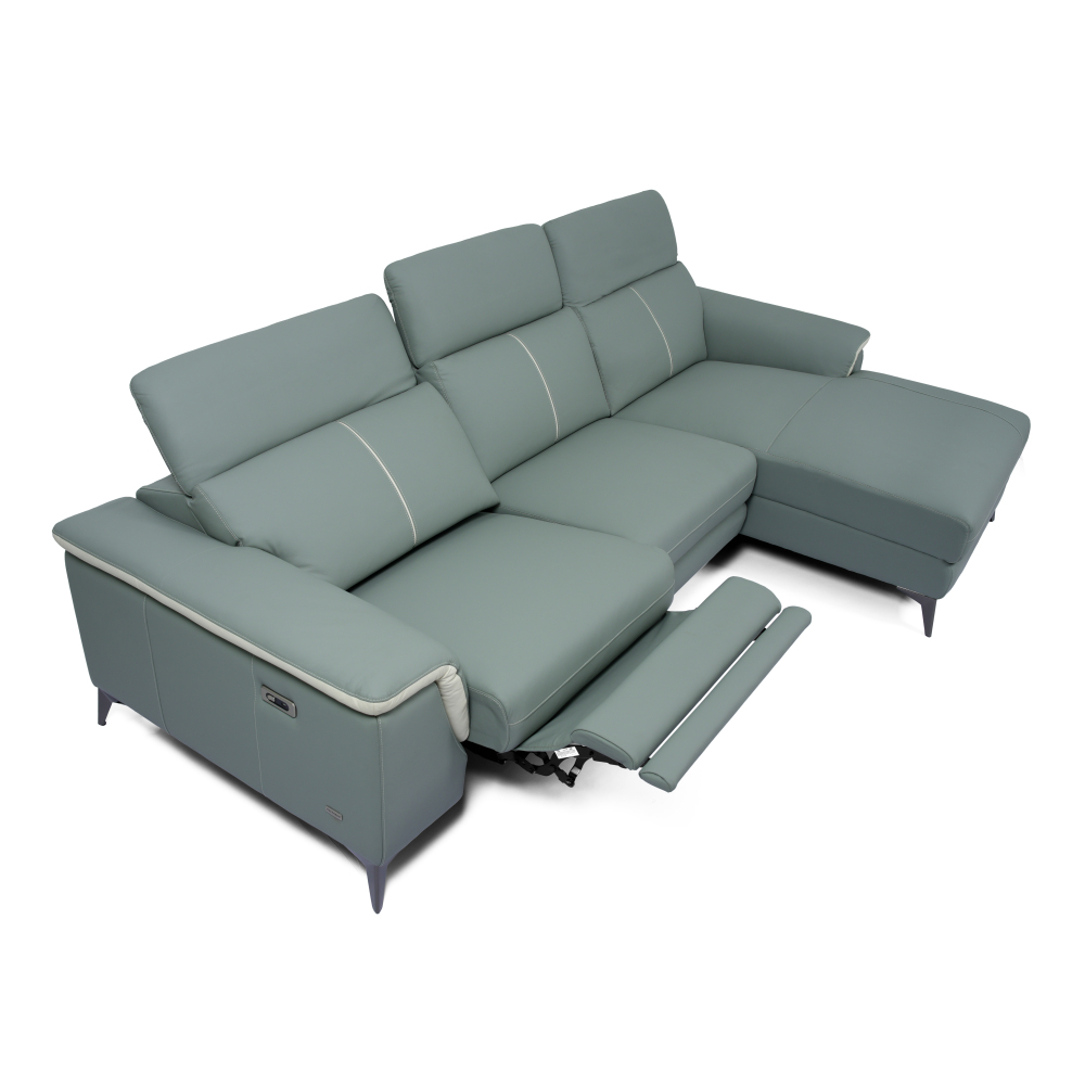 Piper 四座全真皮左貴妃電動功能梳化