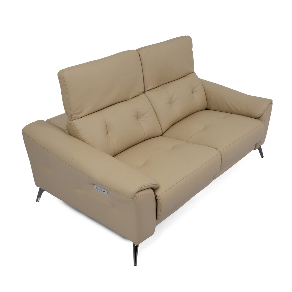 Franco 三座全真皮電動功能梳化