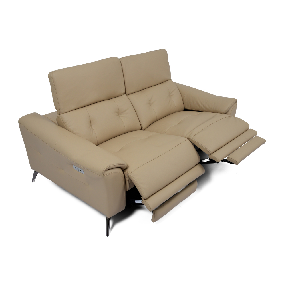 Franco 三座全真皮電動功能梳化