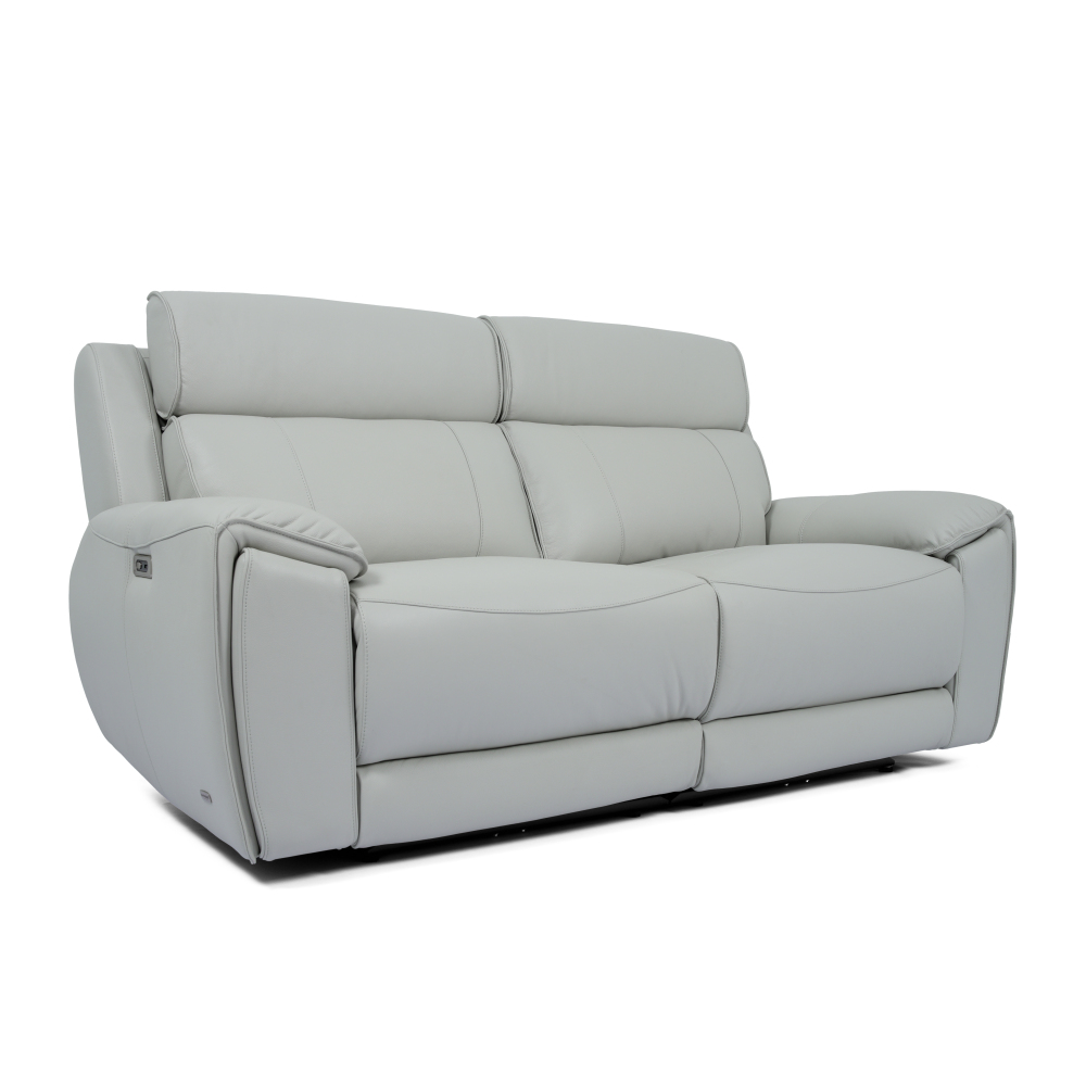 Pag 三座全真皮電動功能梳化