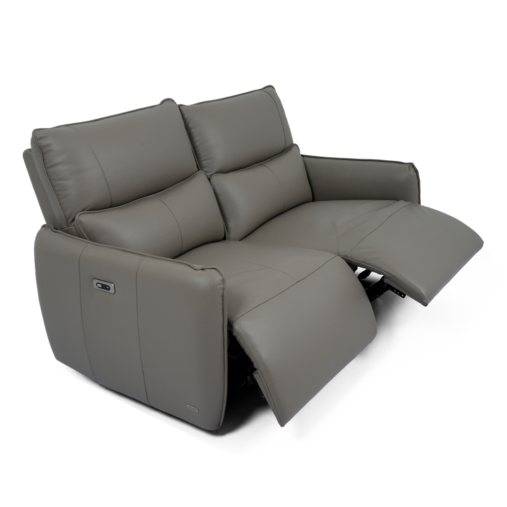 Polly 三座全真皮電動功能梳化