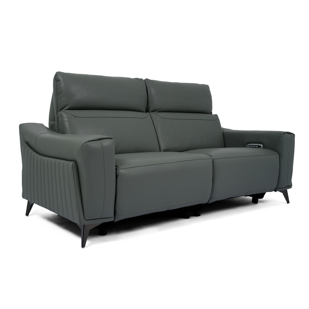 ZADA 三座全真皮電動功能梳化