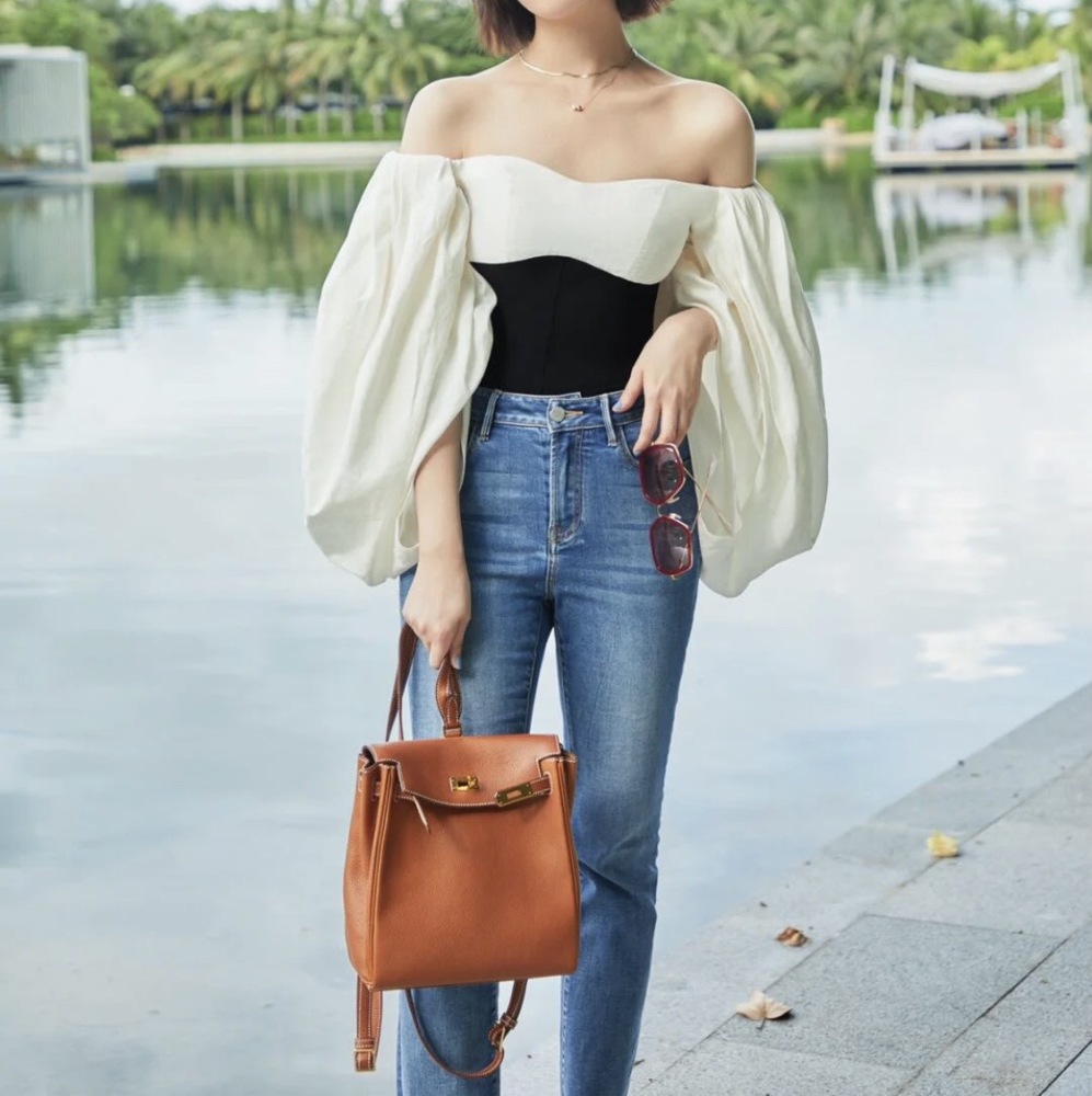 Hermes Kelly backpack, another excellent couple's bag, golden brown