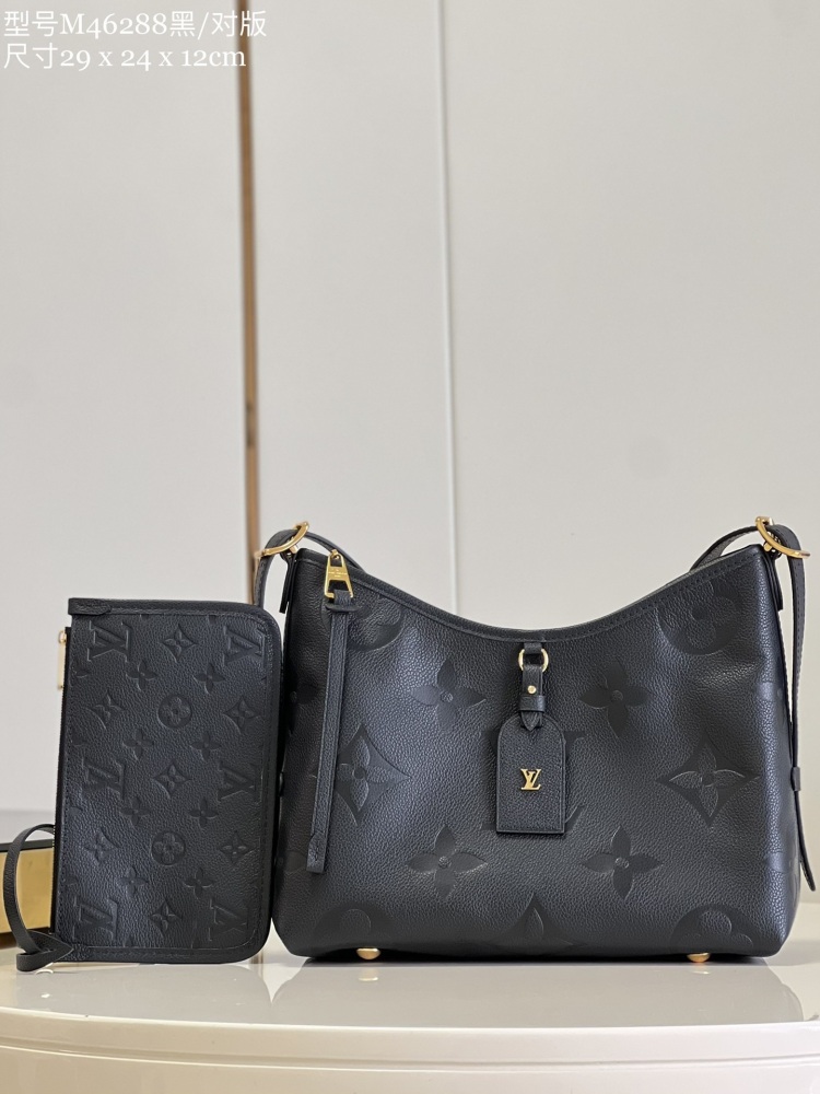 BLV, M46288 black, CarryAll small handbag made of Monogram Empreinte embossed leather