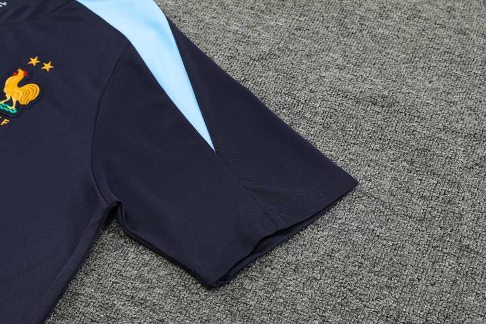 2425 France Training clothes suit Short sleeve Fan version