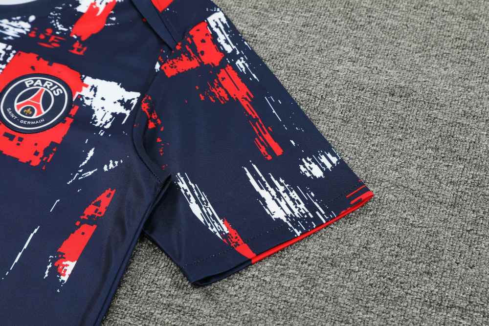 2425 Paris Saint-Germain F.C. Training clothes suit Short sleeve Fan version