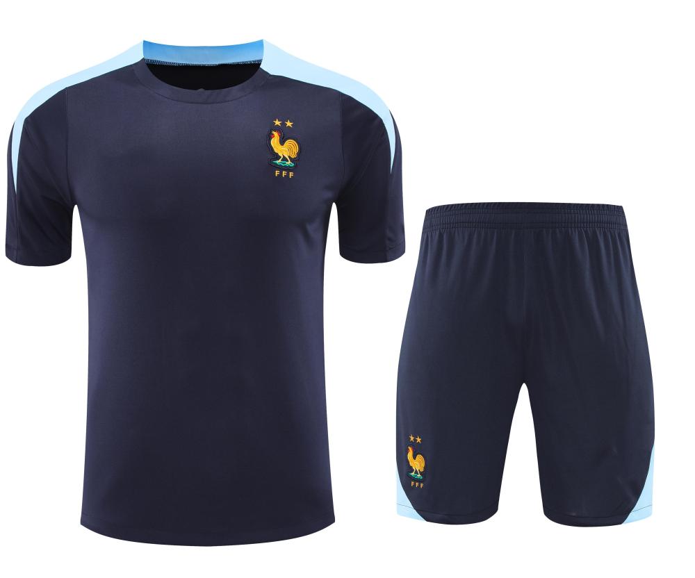2425 France Training clothes suit Short sleeve Fan version