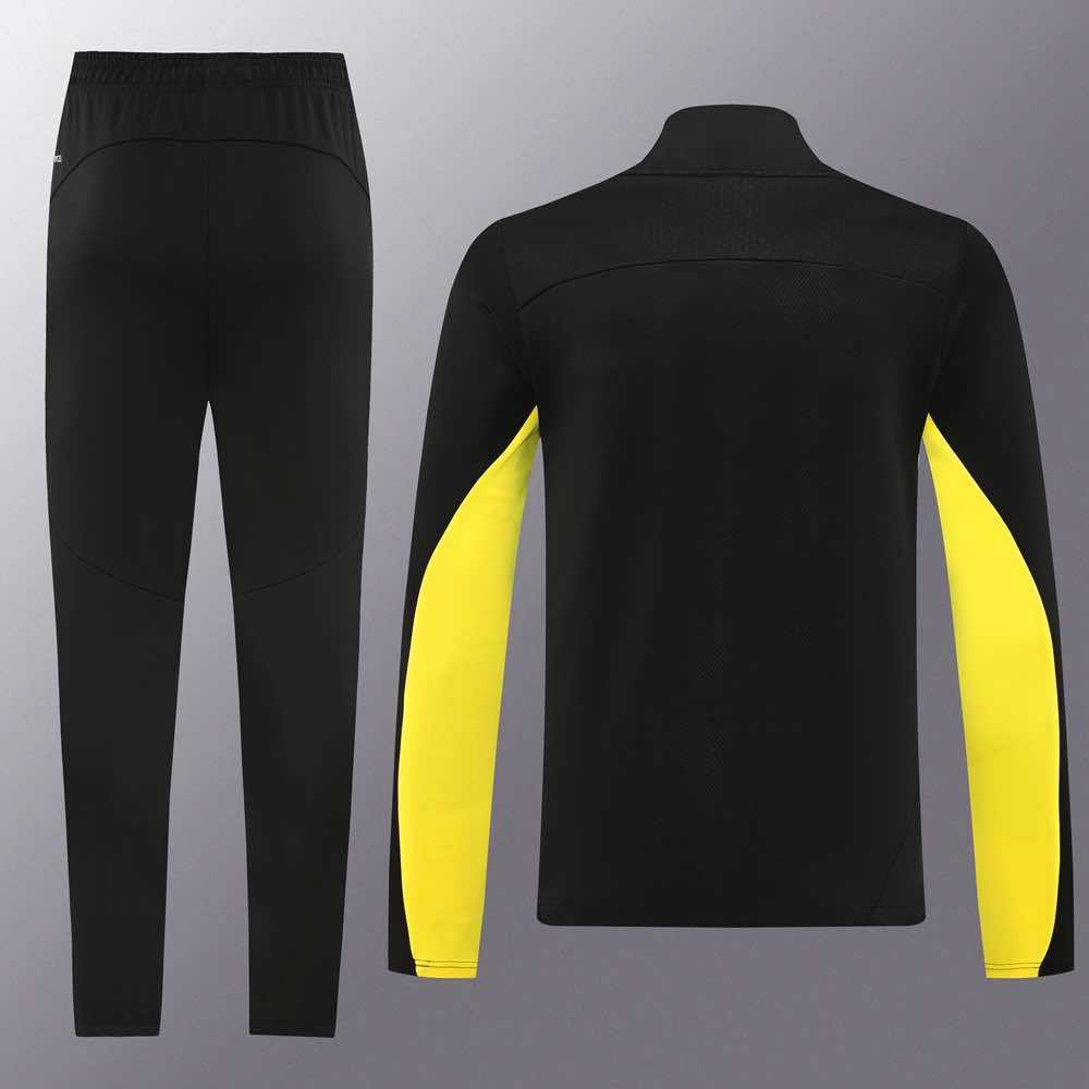2425 Borussia Dortmund black Long zipper jacket set