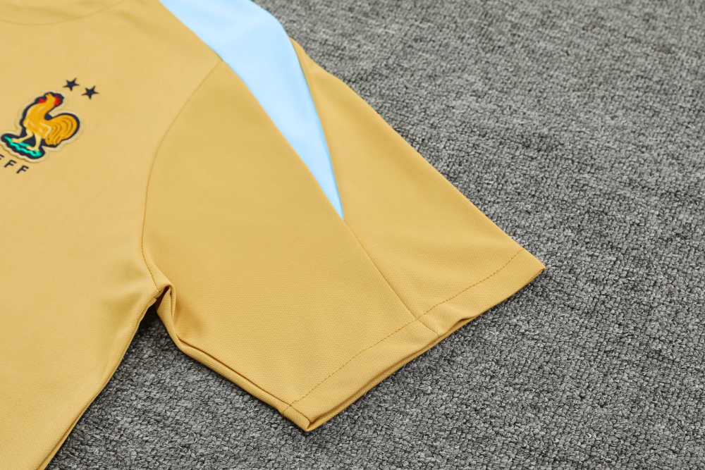 2425 France Training clothes suit Short sleeve Fan version