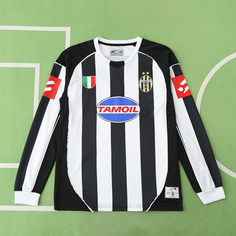 0203 season Juventus F.C. home Long sleeved retro Fan version