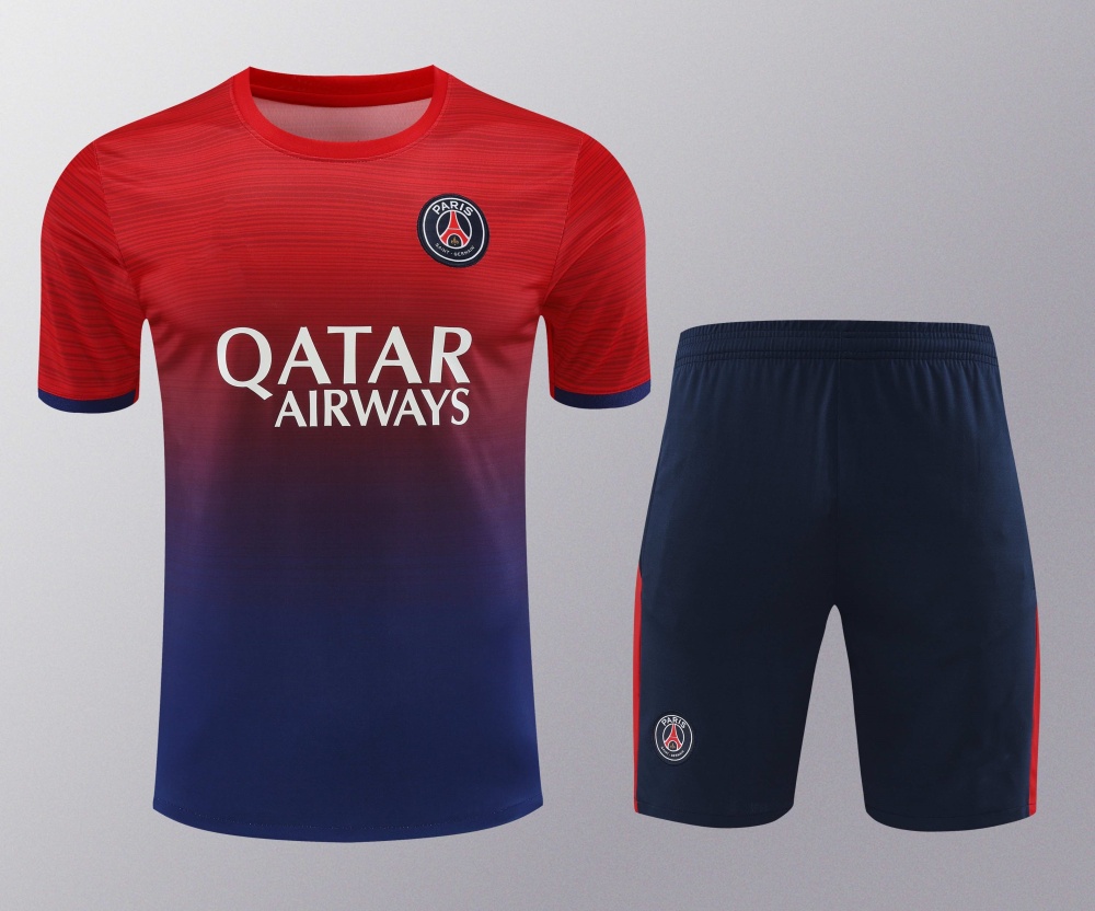 2425 Paris Saint-Germain F.C. Training clothes suit Short sleeve Fan version