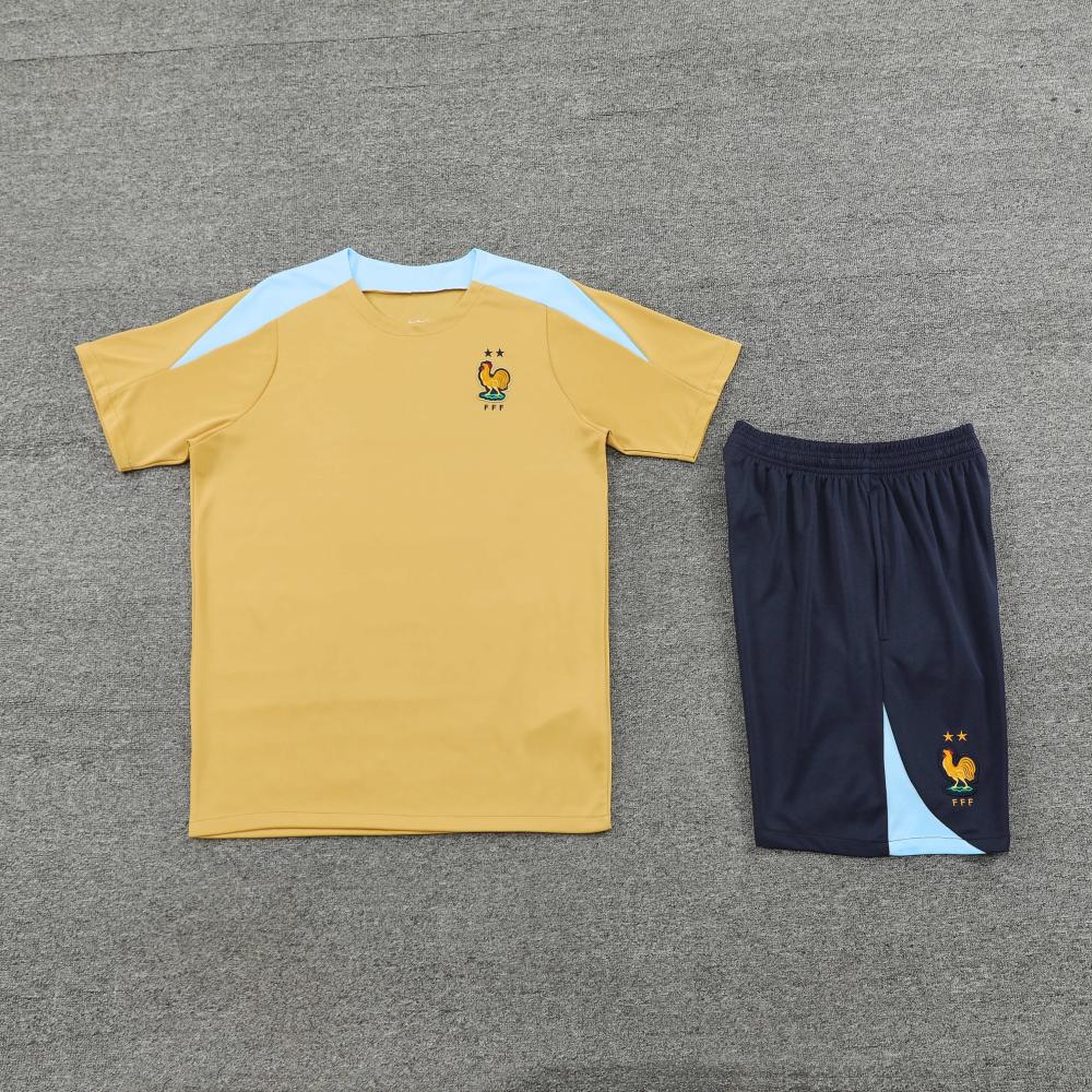 2425 France Training clothes suit Short sleeve Fan version