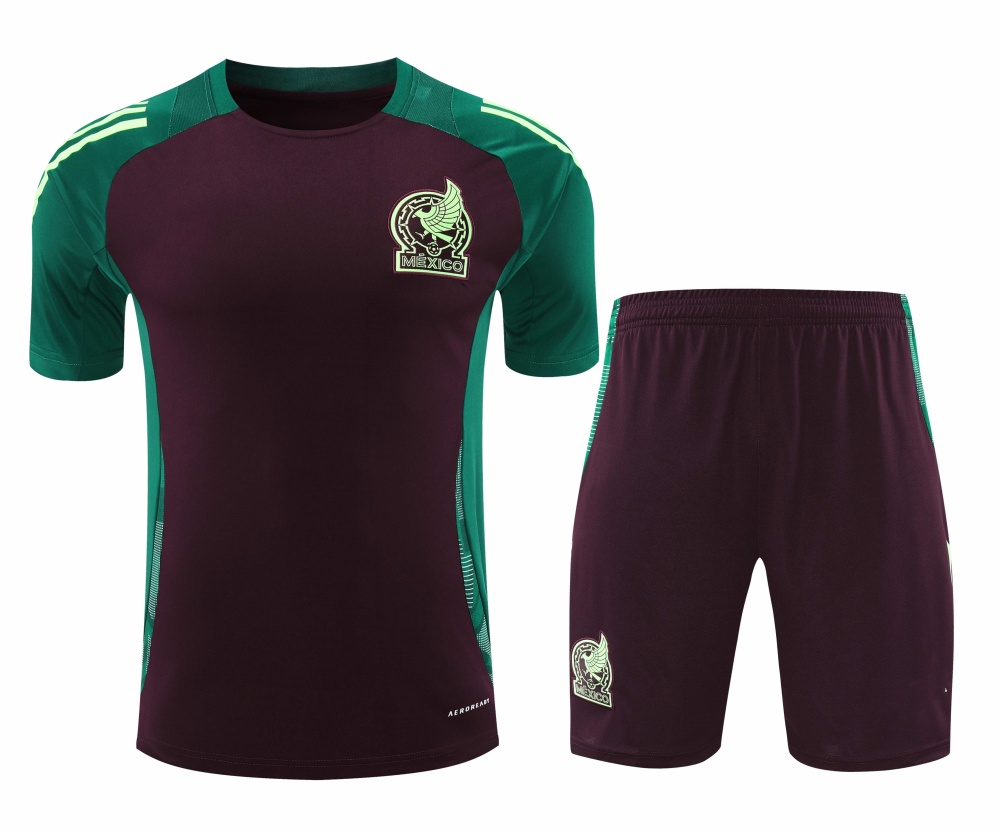 2425 Mexico Training clothes suit Short sleeve Fan version