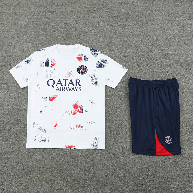 2425 Paris Saint-Germain F.C. Training clothes suit Short sleeve Fan version