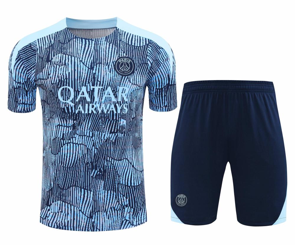 2425 Paris Saint-Germain F.C. Training clothes suit Short sleeve Fan version
