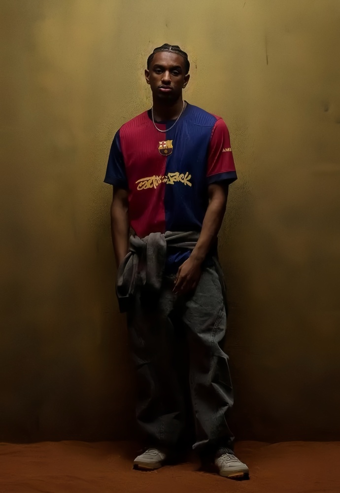 【in stock】Limited Edition FC BARCELONA X TRAVIS SCOTT jersey. FC Barcelona 24/25 Men’s Kit Player version