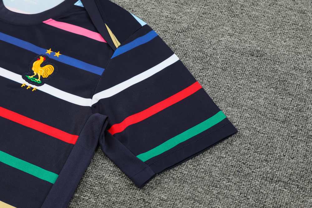 2425 France Training clothes suit Short sleeve Fan version