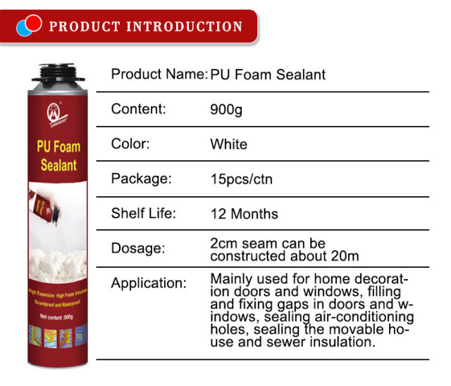 Expanding Polyurethane Pu Foam Spray Sealant for Insulation,XMHsealant,Expanding Polyurethane Pu Foam Spray Sealant for Insulation