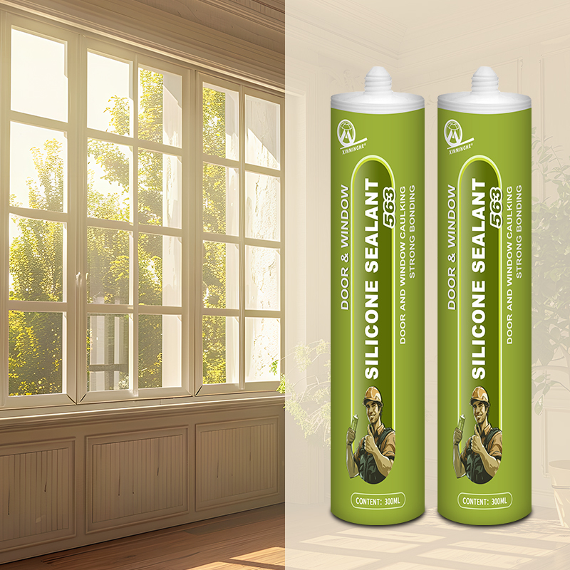 Sellador adhesivo de silicona neutra XMH 563 para ventanas y puertas, resistente a la intemperie, al agua y al calor.,Sellador XMH,Sellador adhesivo de silicona neutra XMH 563 para ventanas y puertas, resistente a la intemperie, al agua y al calor.