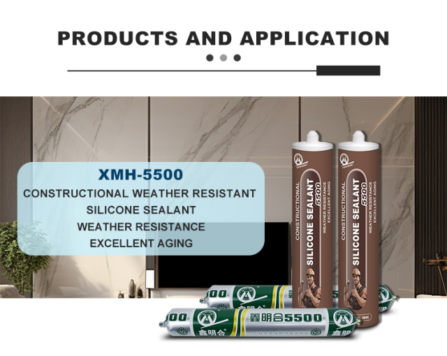 MH5500 silicone sealant structural tube old house roof drainage communication vent metal neutral transparent waterproof silicone adhesive,Sellador XMH,Sellador de Silicona Neutra Impermeable para Techos