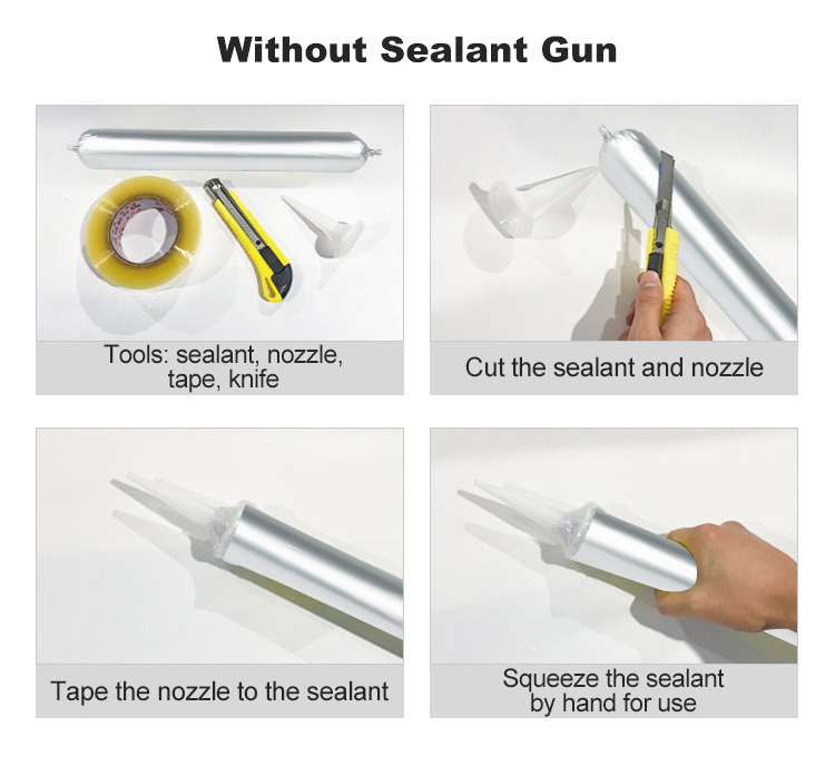 MH6600 neutral sealant soft non-acetic acid fireproof mildewproof odorless silver silicone sealant transparent double glazing and metal,XMHsealant,Neutral Silicone Sealant for Metal & Glazing, Fireproof