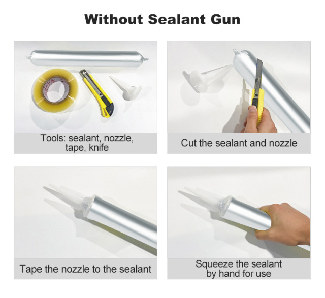 MH6600 neutral sealant soft non-acetic acid fireproof mildewproof odorless silver silicone sealant transparent double glazing and metal,XMHsealant,Neutral Silicone Sealant for Metal & Glazing, Fireproof