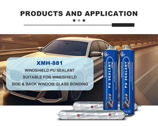 MH881 polyurethane sealant 10 oz German high quality anti-rust new car auto glass windshield marine polyurethane caulking sealant transparent black,XMHsealant,High-Quality Polyurethane Sealant for Auto Glass (PU)
