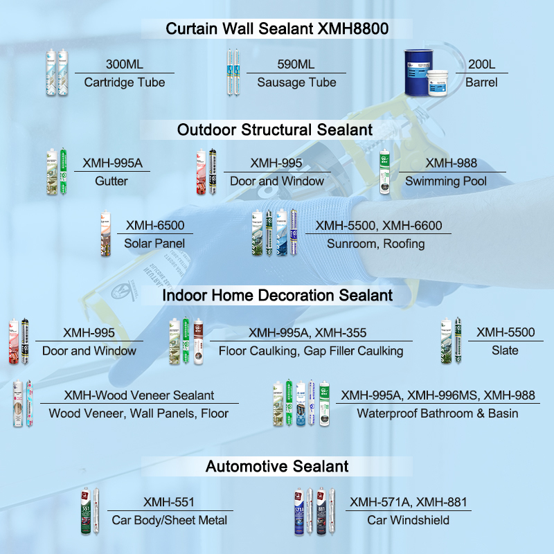 MH995 Neutral Silicone Sealant | Waterproof & Mildew‑Resistant Glass Window Sealant,XMHsealant,MH995 Neutral Silicone Sealant | Waterproof & Mildew‑Resistant Glass Window Sealant