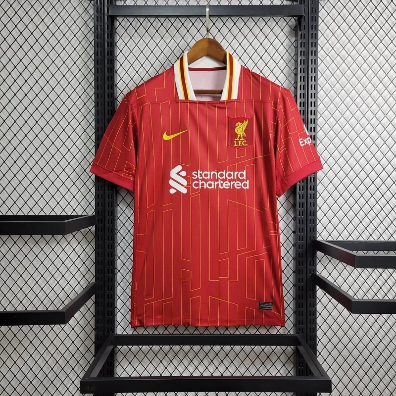 (S-3XL) 1:1 Copy Top Quality 【FAN】24/25 Liverpool Home Jersey