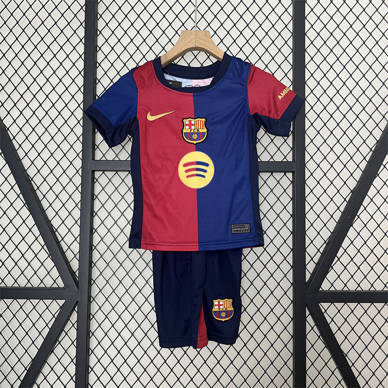【Adult / Kids Kit 】24/25 Barcelona Home Jersey