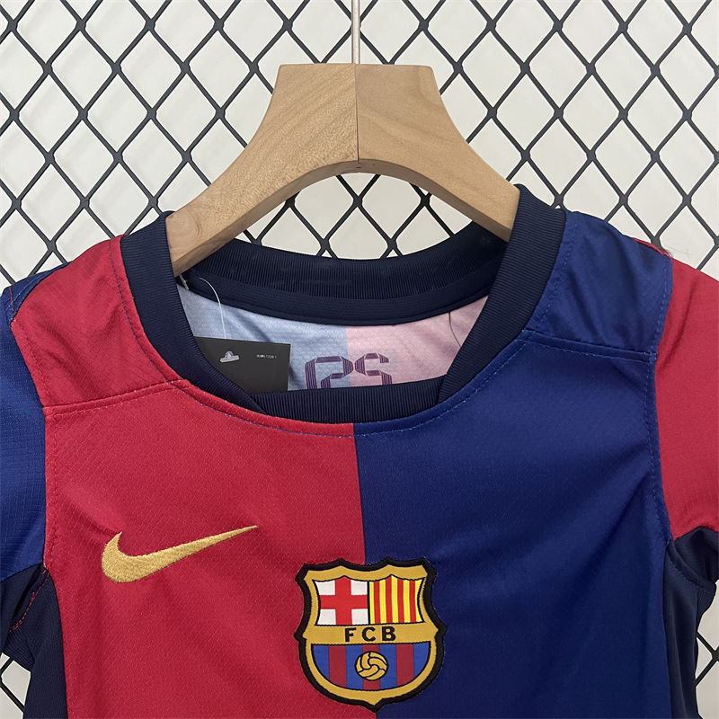 【Adult / Kids Kit 】24/25 Barcelona Home Jersey