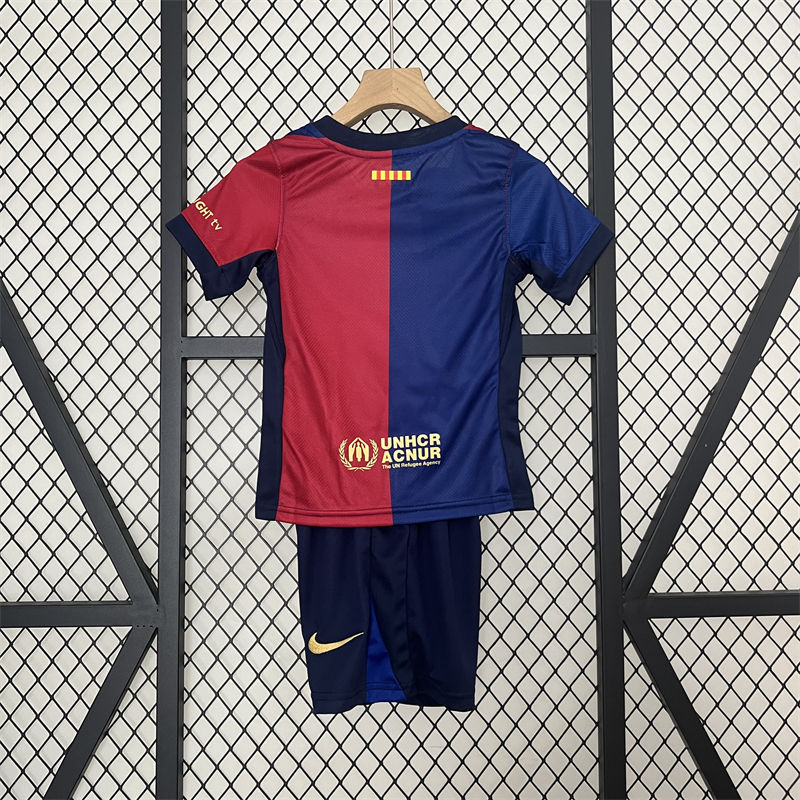 【Adult / Kids Kit 】24/25 Barcelona Home Jersey