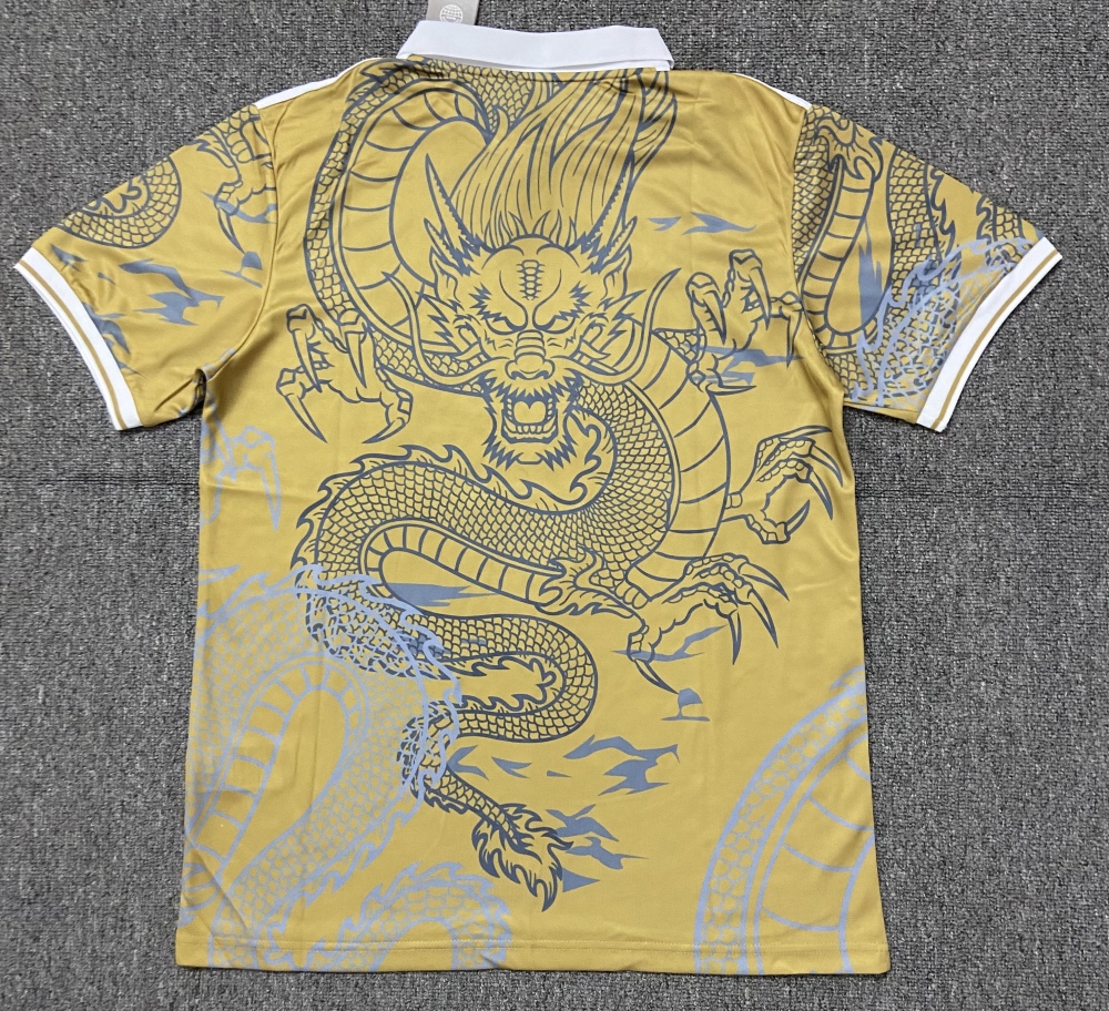 (S-3XL) 1:1 Copy Top Quality 2025/2026 Real Madrid Golden Dragon
