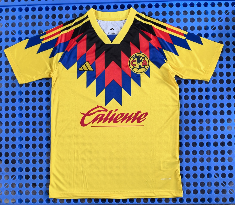 (S-3XL) 1:1 Copy Top Quality 2025/2026 American pre-match training jersey in yellow