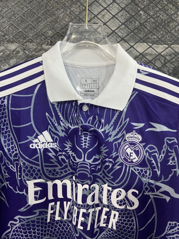 (S-3XL) 1:1 Copy Top Quality 2025/2026 Real Madrid Purple Dragon