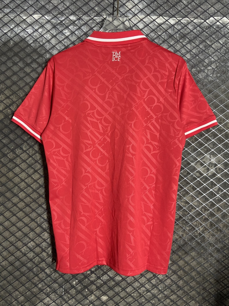 (S-3XL) 1:1 Copy Top Quality 2025/2026 Real Madrid Red Polo Shirt