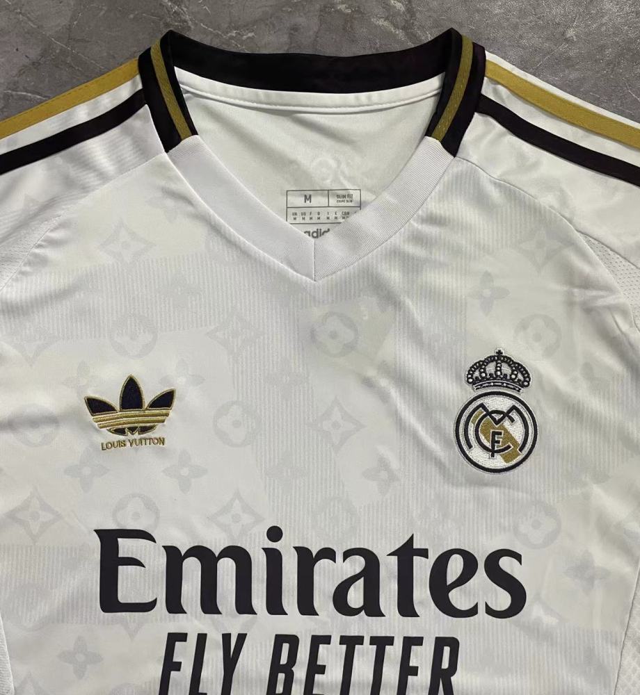 (S-3XL) 1:1 Copy Top Quality 2025/2026 Real Madrid Co-branded Edition White