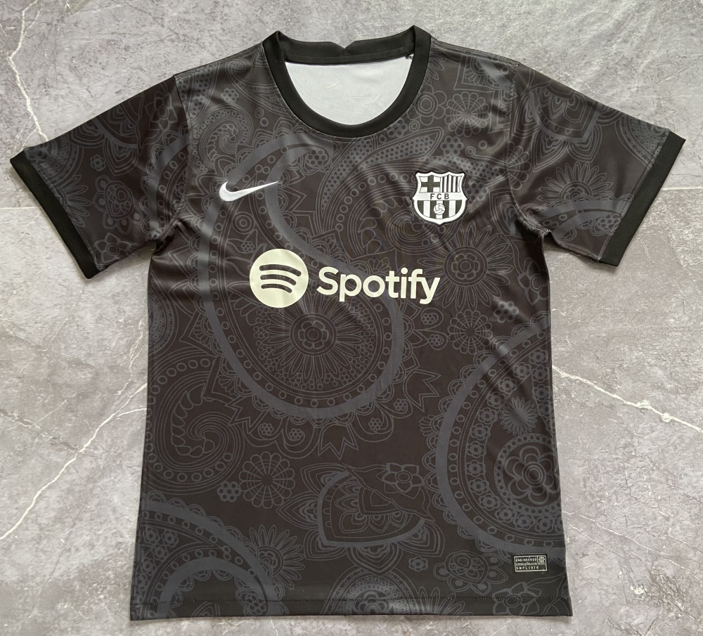 (S-3XL) 1:1 Copy Top Quality 2025/2026 Barcelona Bagua Diagram pre-match training jersey