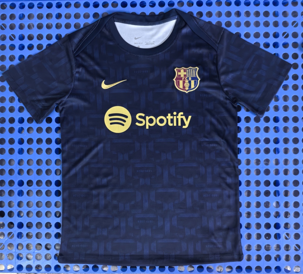 (S-3XL) 1:1 Copy Top Quality 2025/2026 Barcelona navy blue training jersey