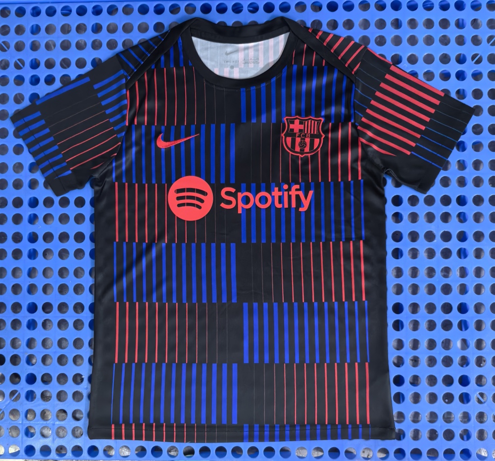 (S-3XL) 1:1 Copy Top Quality 2025/2026 Barcelona red and blue checkered training jersey