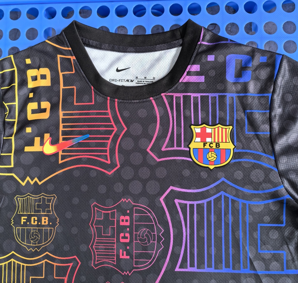 (S-3XL) 1:1 Copy Top Quality 2025/2026 Barcelona Black Concept Version