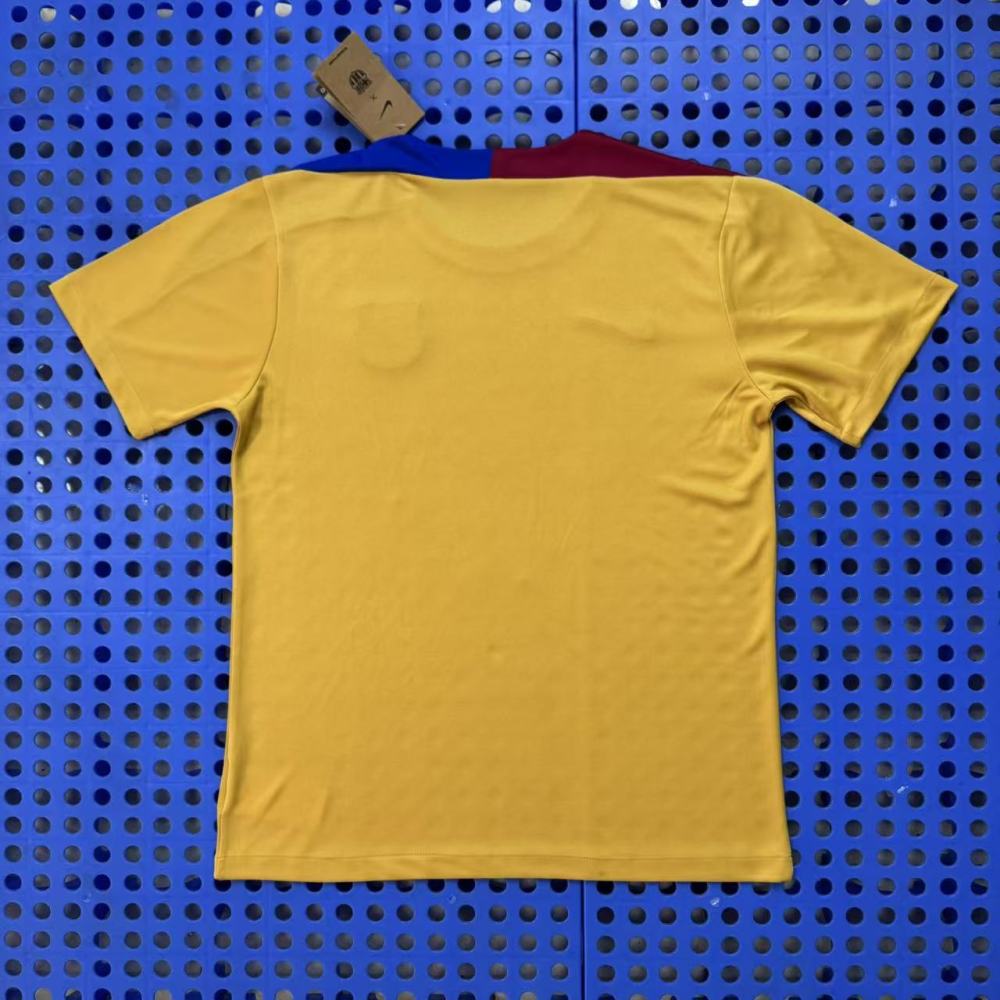 (S-3XL) 1:1 Copy Top Quality 2025/2026 Barcelona yellow training kit/jersey