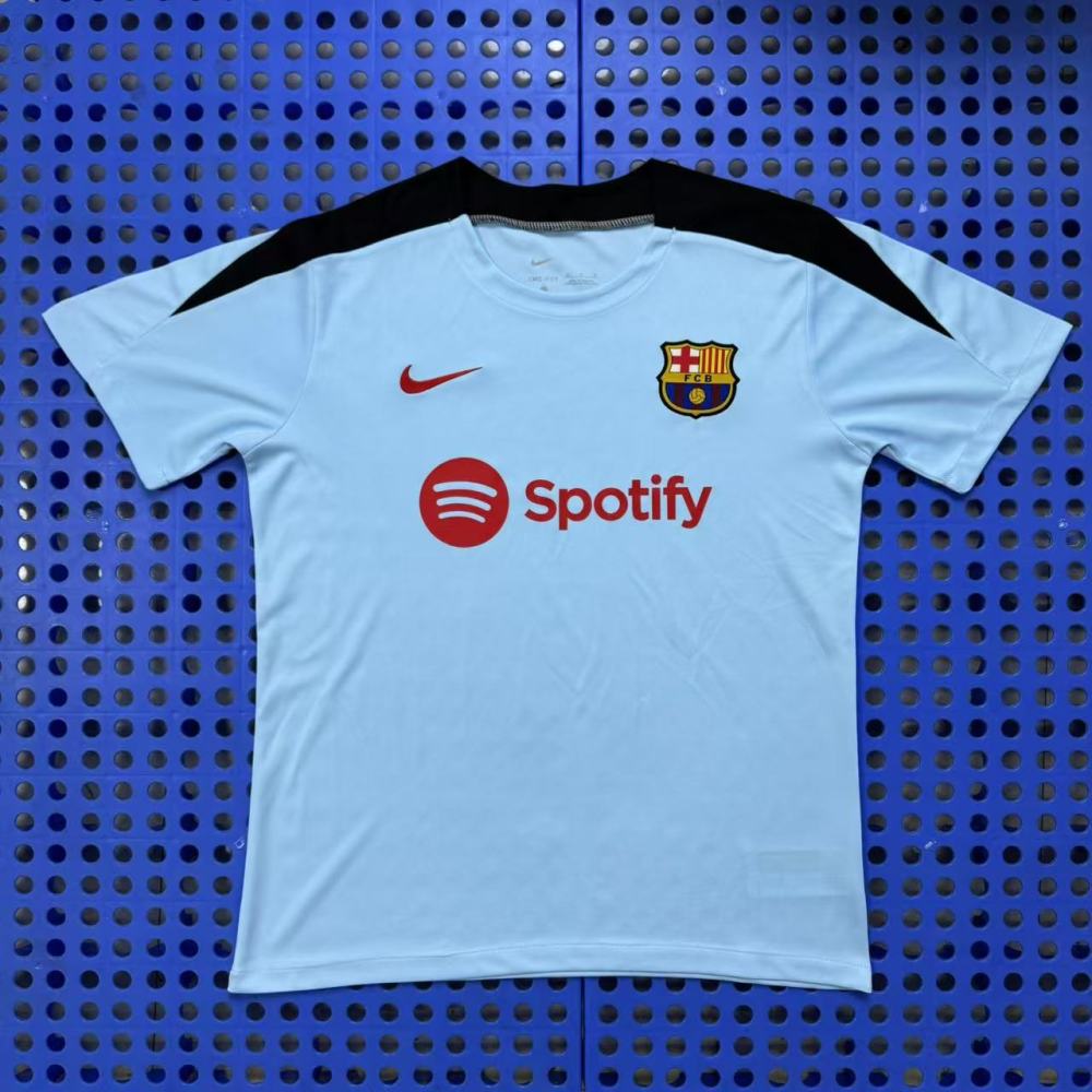 (S-3XL) 1:1 Copy Top Quality 2025/2026 Barcelona light blue training jersey