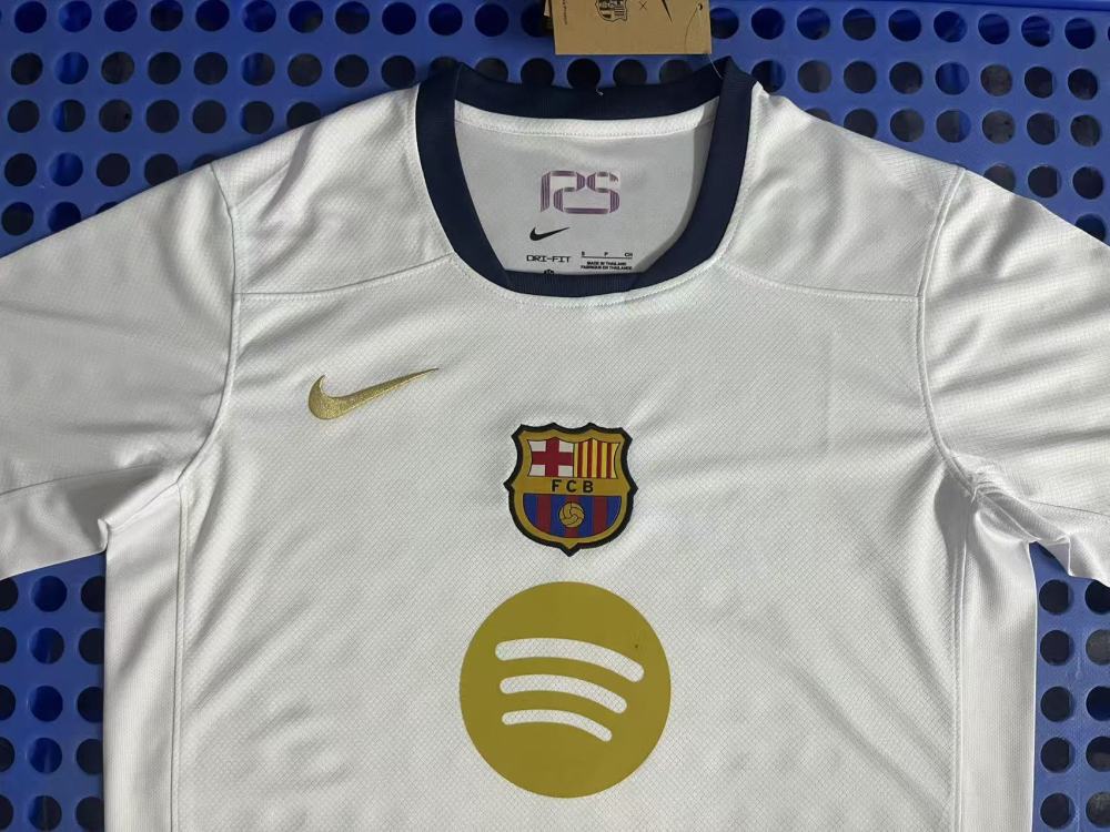 (S-3XL) 1:1 Copy Top Quality 2025/2026 Barcelona's Special Yellow Edition with White Circle Advertisement