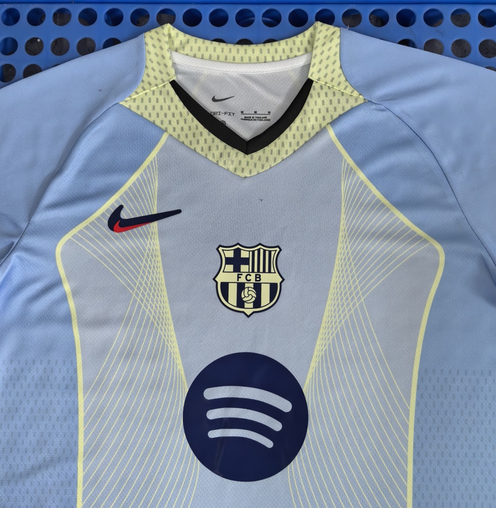 (S-3XL) 1:1 Copy Top Quality 2025/2026 Barcelona conceptual version (lake blue)