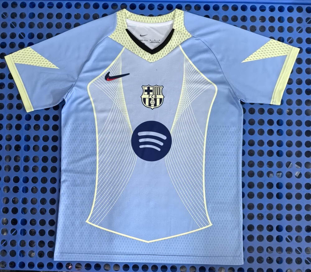 (S-3XL) 1:1 Copy Top Quality 2025/2026 Barcelona conceptual version (lake blue)