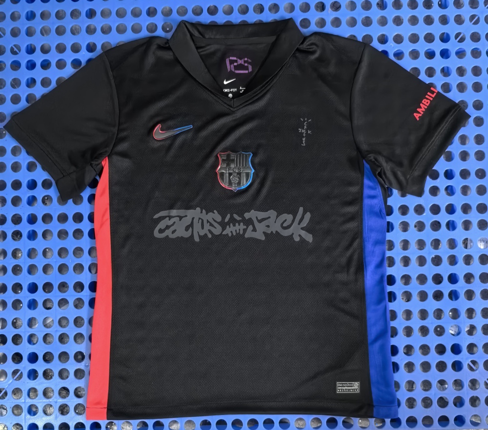 (S-3XL) 1:1 Copy Top Quality 2025/2026 Barcelona co-branded version (black)