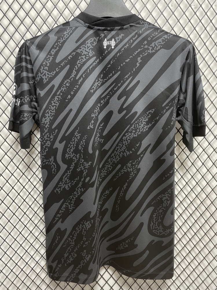 (S-3XL) 1:1 Copy Top Quality 2025/2026 Liverpool's black and grey goalkeeper