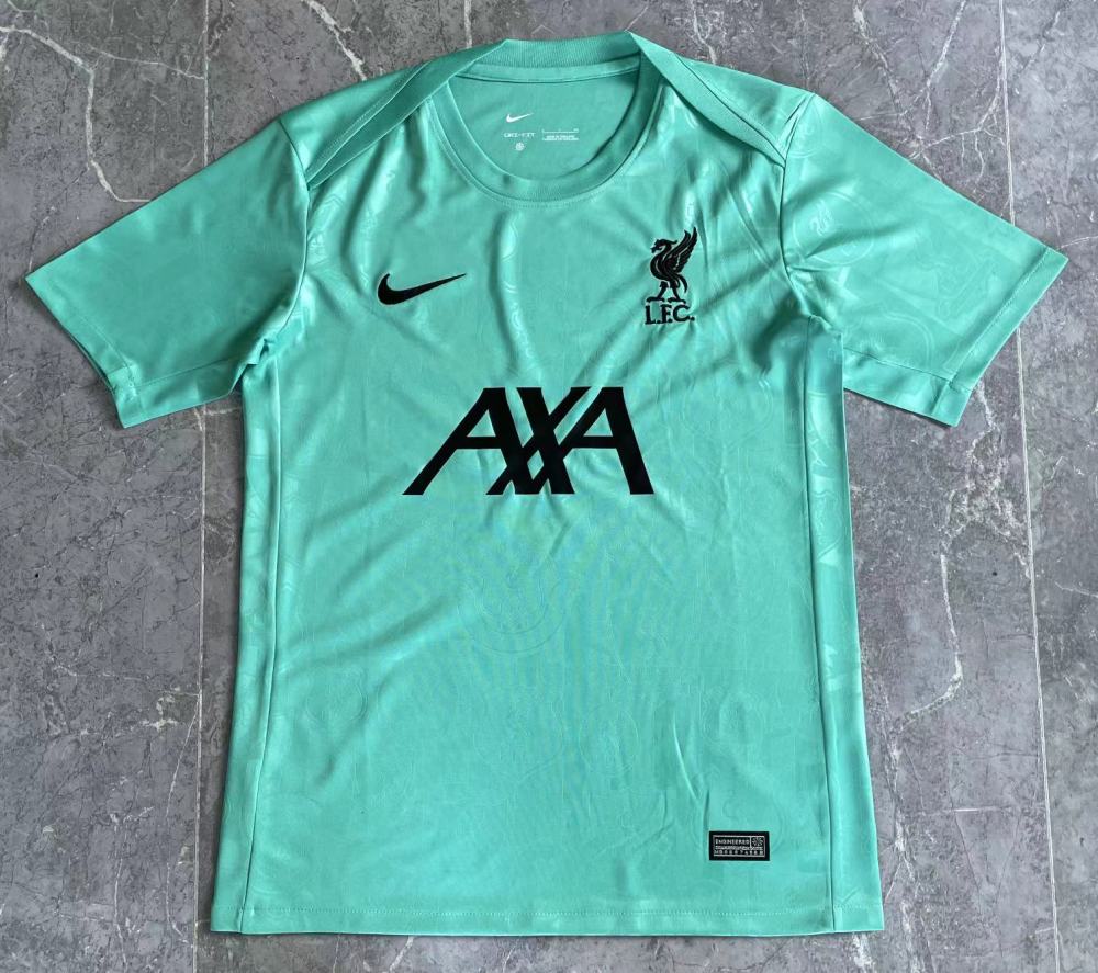 (S-3XL) 1:1 Copy Top Quality 2025/2026 Liverpool's pre-match training kit in green